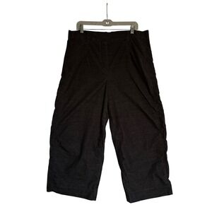 Democracy XL Crushed Velvet Wide Leg Cropped Pants Womens Wide Leg Baggy Stretch